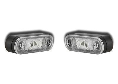 Coppia Di Luci Di Posizione Laterali A LED 10-30V – 3 Funzioni: Posizione, Stop, Frecce – Fanali Posteriori Universali Per Camion, Rimorchi, Trattori, Furgoni – IP65, Gomma E Plastica, 130mm