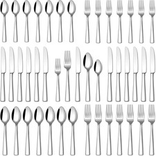 30 Piece Silverware Set, Food-Grade Stainless Steel Flatware Sets for 6 Mirror P