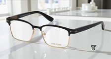 Tom Ford FT5323 002 Matte Black Clear Lens Metal 54 mm Men's Eyeglasses