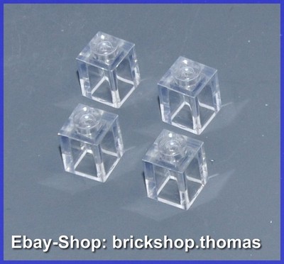 Lego 4 x Steine Bausteine transparent - 3005 - Brick 1x1 Trans-Clear - NEU / NEW