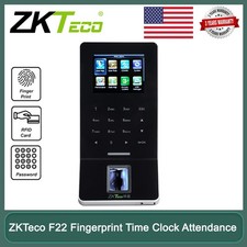 ZKTeco F22 Employee Time Clock Attendance Biometric Fingerprint Machine w/WiFi