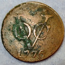 Magic Key Date 1776 Date of Independence! Colonial New York Penny VOC Holland M