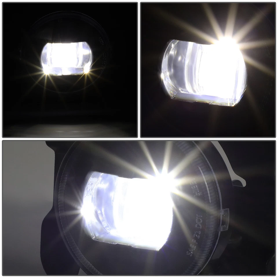 FOR 11-24 KENWORTH T680 FULL LED PROJECTOR FRONT BUMPER DRIVING FOG LIGHTS BLACK - Image 3 of 4