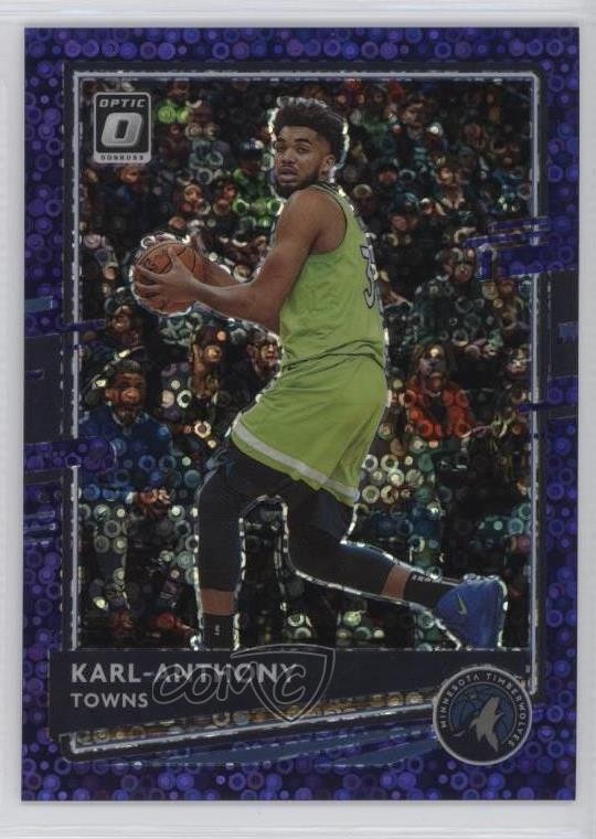 2020 Panini Donruss Optic Fast Break Purple Prizm 46/95 Karl-Anthony Towns 14t3