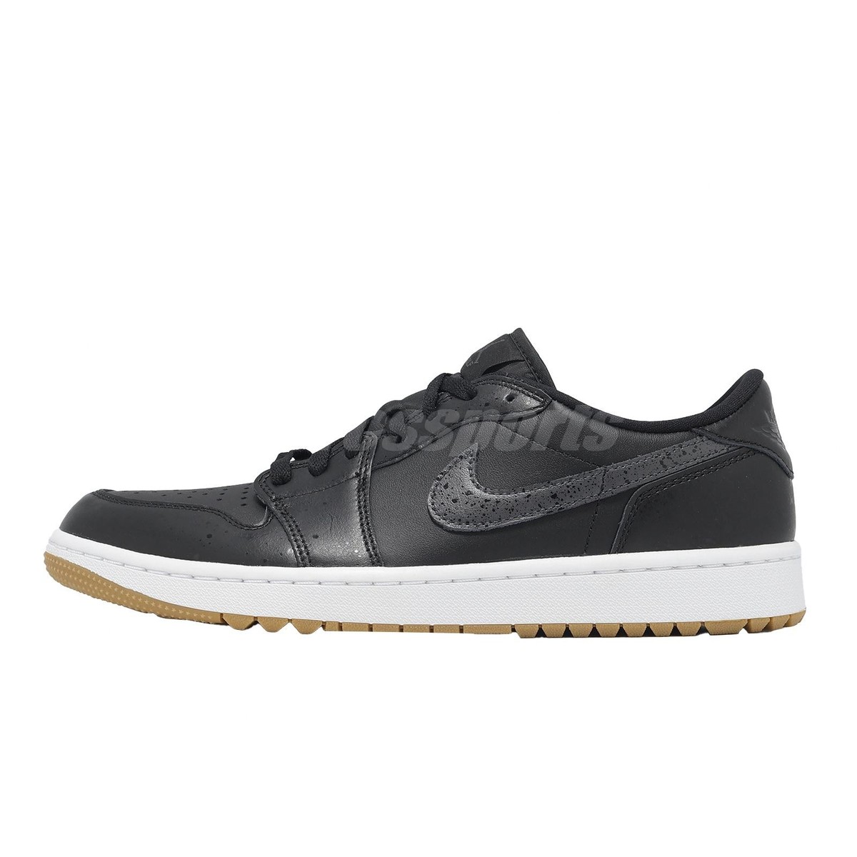 Nike Air Jordan 1 Low Golf AJ1 Black Gum Men Water Repellent Golf