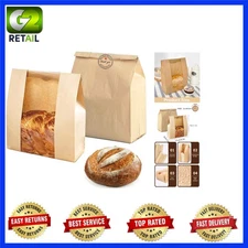 Elegant 10 Pack Bread Bags with Window - Perfect for Sourdough Gift Giving