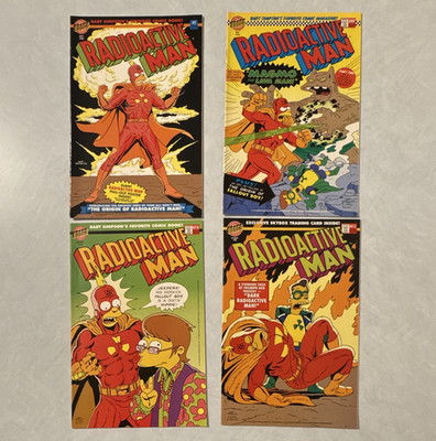 Bongo Comics Radioactive Man #1 Lot of 4 Simpsons Matt Groening
