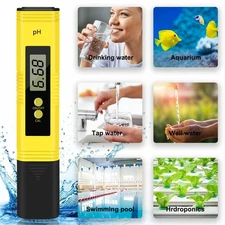 PH Meter for Water Hydroponics Digital PH Tester Pen 0.01Hi-Accuracy Pocket Size