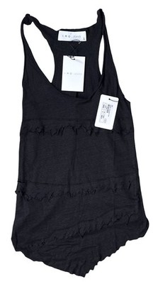 IRO Jeans Hampse Black Linen Tank Top - Boho Hippie Designer - Size Small - NWT
