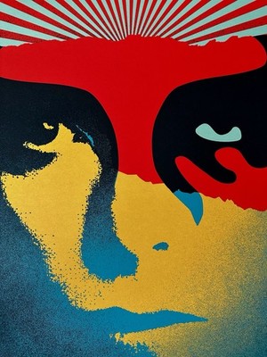 Shepard Fairey A Cracked Icon David Bowie Screenprint Street Urban Contemporary Art 2117422