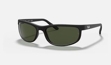 NEW Ray-Ban RB2027 W1847 Predator 2 Sunglasses Matte Black Green G-15 62mm