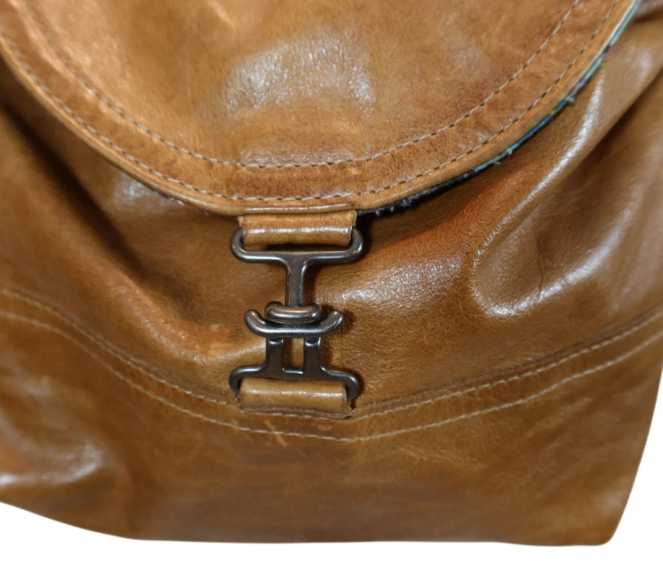 Bolso Bandolera Convertible Cuero Coñac ROUGH And TUMBLE 1904 Mochila Foto 4 de 4