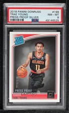 2018 Panini Donruss Rated Rookies Press Proof Silver /349 Trae Young PSA 8 09br