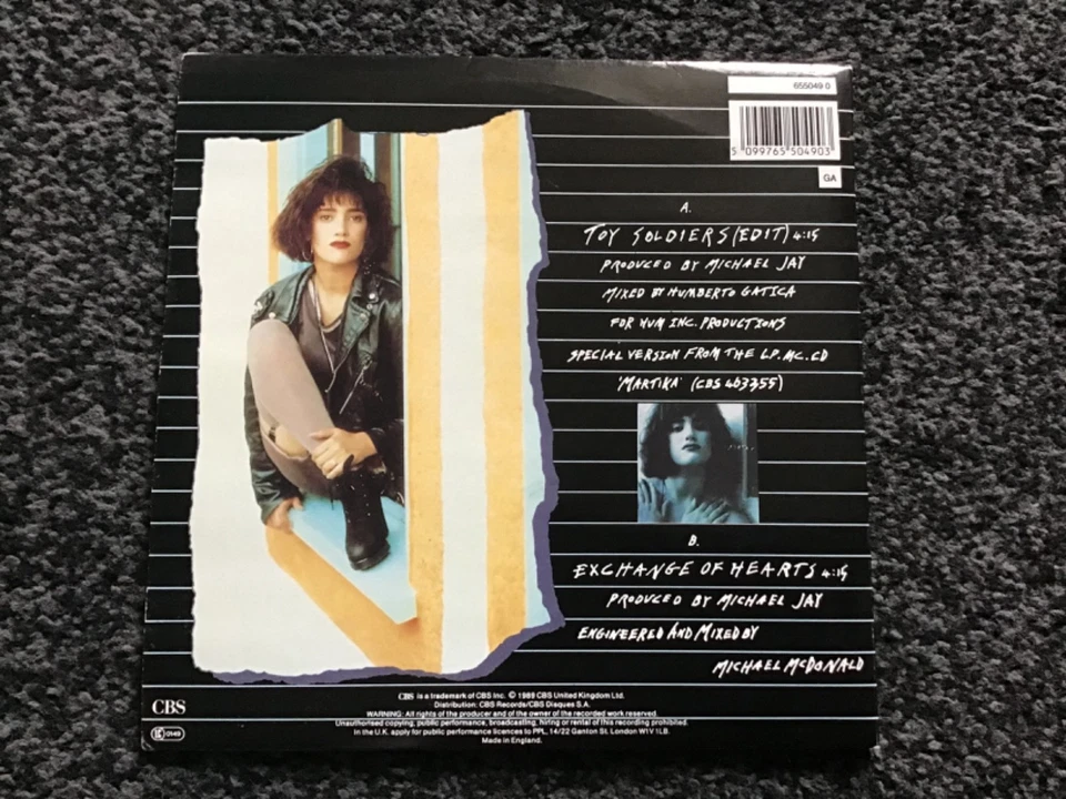 MARTIKA - TOY SOLDIERS 1989 CBS 655049 7 LTD EDITION WITH FOUR POSTCARDS EX ! - Image 3 of 4