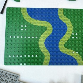 LEGO 6071 Forestmen&rsquo;s Crossing VINTAGE Parts- Rare River Baseplate, Bridge, Accs