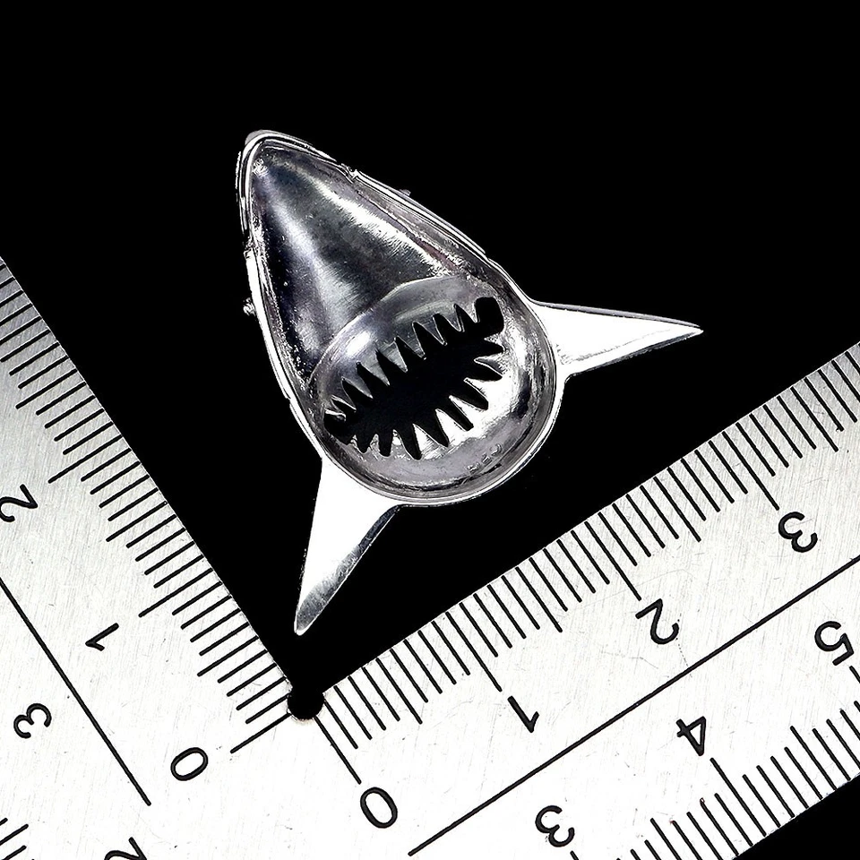 Colgante de plata de ley 925 elegante madreperla tiburón piedras preciosas joyería Foto 3 de 4