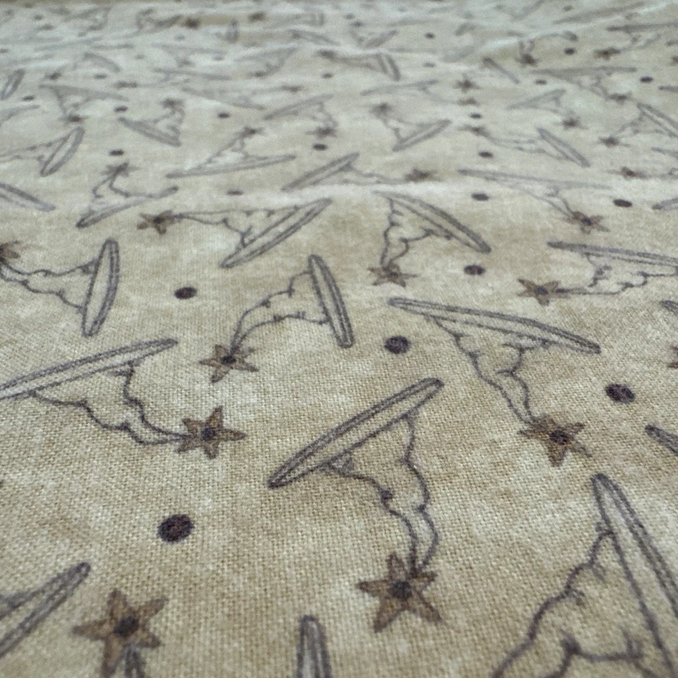 Halloween Witches Hat Bittersweet and Boo Sandy Gervais Tan Flannel BT Half Y#19 - Image 4 of 4