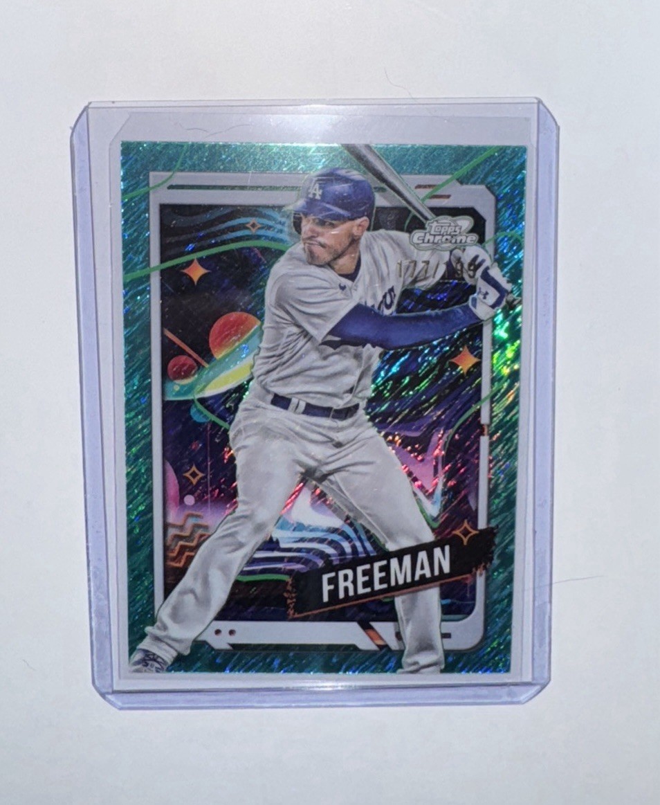 2024 Topps Cosmic Chrome - Freddie Freeman #66 Aqua Equinox Refractor /199