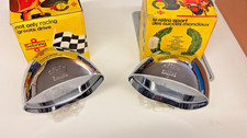 Sebring Racing Mirrors - Original 1970s Pair Chrome Metal Ferrari Abarth Sebring Racing Mirrors - Original 1970s Pair Chrome Metal Ferrari Abarth