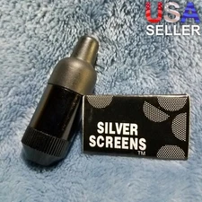 NEW Small Black Bullet Smoking Pipe Tobacco Herb Portable Metal Pocket Size