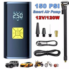 150 PSI Air Compressor Tire Inflator Fits Car Moto Bike Tires Air Pump Cordless