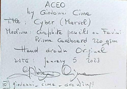 MARVEL 3-CARD LOT to CHOOSE ACEO PSC Handmade Sketch Cards by Giovanni CIMA - Bild 3 von 19