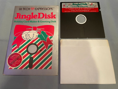 JINGLE DISK - Atari 400/800/C64/128 Computer Software Hi-Tech 5.25'' Disk TESTED!