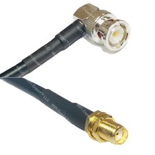 RFC195 BNC MALE ANGLE to SMA FEMALE Coax RF Cable USA-Ship Lot
