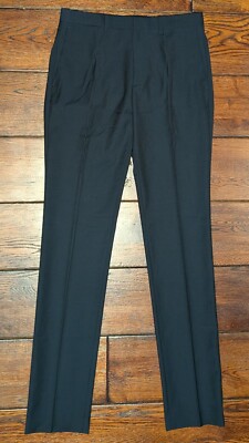 THEORY Men's Jake W Dress Pants Wool Blend Navy Multi Summer Grid 30x34 - NWT