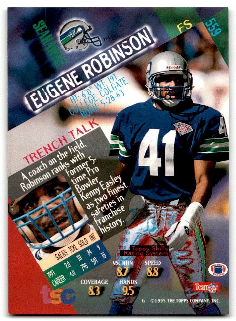 1995 Topps Stadium Club Eugene Robinson Seattle Seahawks #559 | eBay