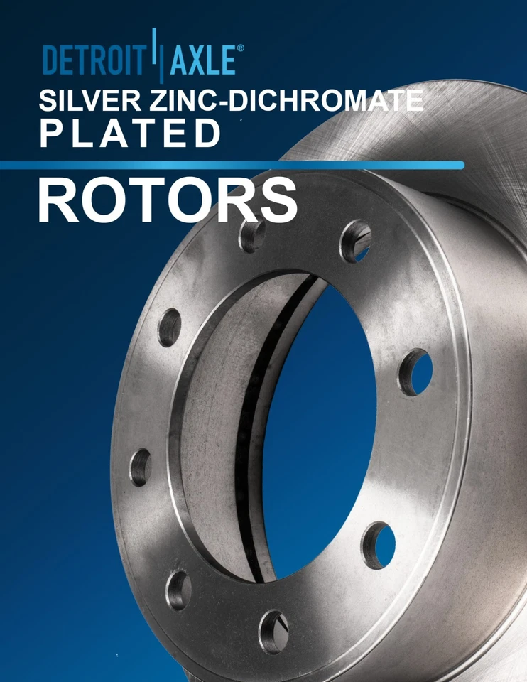 Rotores de freno de disco delanteros 4x4 pastillas cojinete de rueda y bujes para Dodge Ram 2500 3500 Foto 3 de 4