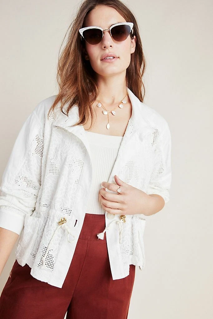 White top eyelet jacket