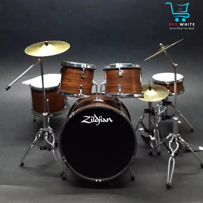 Miniature Drum Kit Zildjian Exclusive 1:12 Brown-Free Shipp