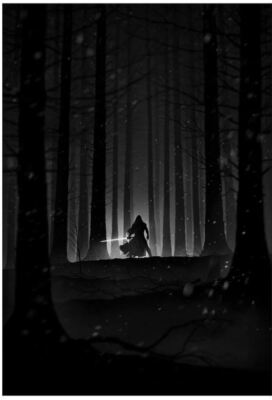  Marko Manev Star Wars Force Awakens Kylo Ren Noir Art Print 13''x19'' Brand New 