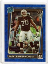 2021 Panini Donruss Optic Alex Leatherwood Blue Scope Prizm RC #266 Raiders