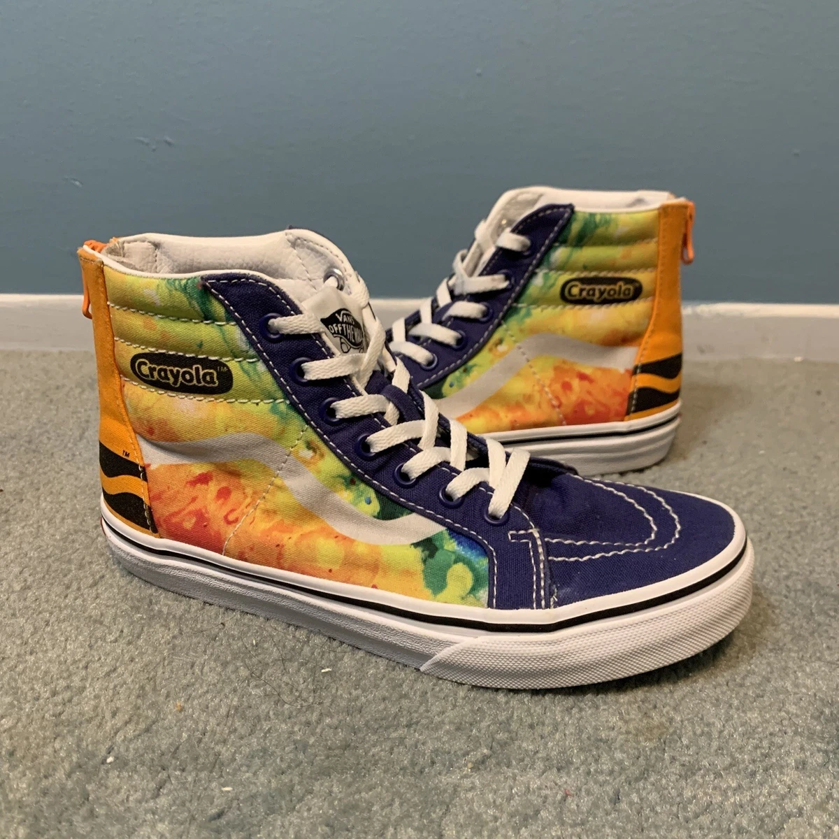 Vans Crayola Sk8 Hi 721356 Multicolor Casual Shoes Sneakers Size 3