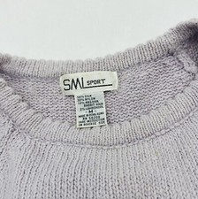 Vintage SML Sport Hand Knit Sweater Medium Short Sleeve Silk Angora Lambswool