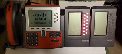 Used Cisco IP Phone (7962) - W/ X2 Expansion Module Phones (7914) - Replacement 