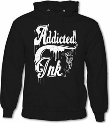 Addicted Tinte - Herren Lustige Tattoo Kapuzenpulli