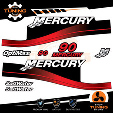 Kit Adesivi Motore Marino Fuoribordo Mercury 90 cv - versione Saltwater OLD