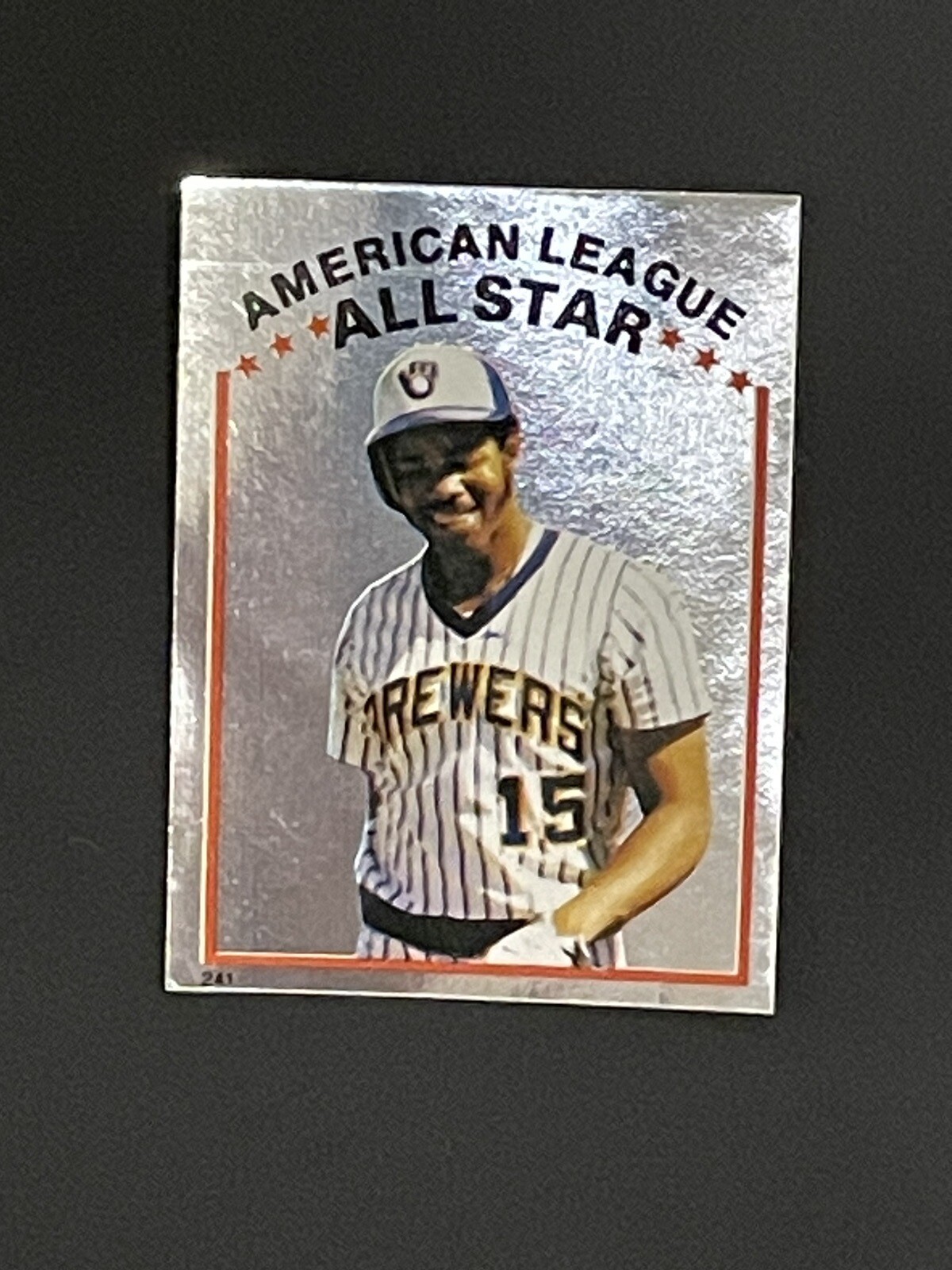 Cecil Cooper 1981 Topps Baseball Sticker #241 Brewers AL All Star