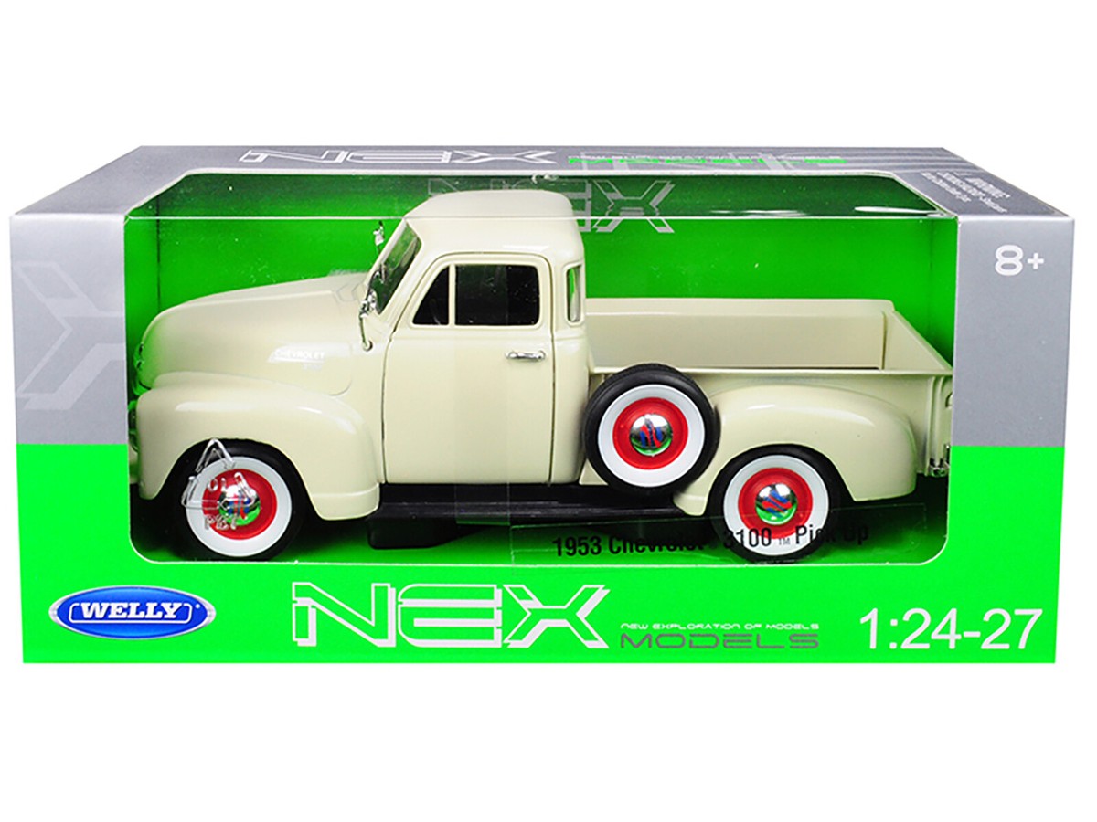 自動車 Welly 1953 Chevrolet 3100 Pick Up 1/18 1953 Chevrolet 3100 Pickup Truck Cream 1/24-1/27 Diecast Model Car