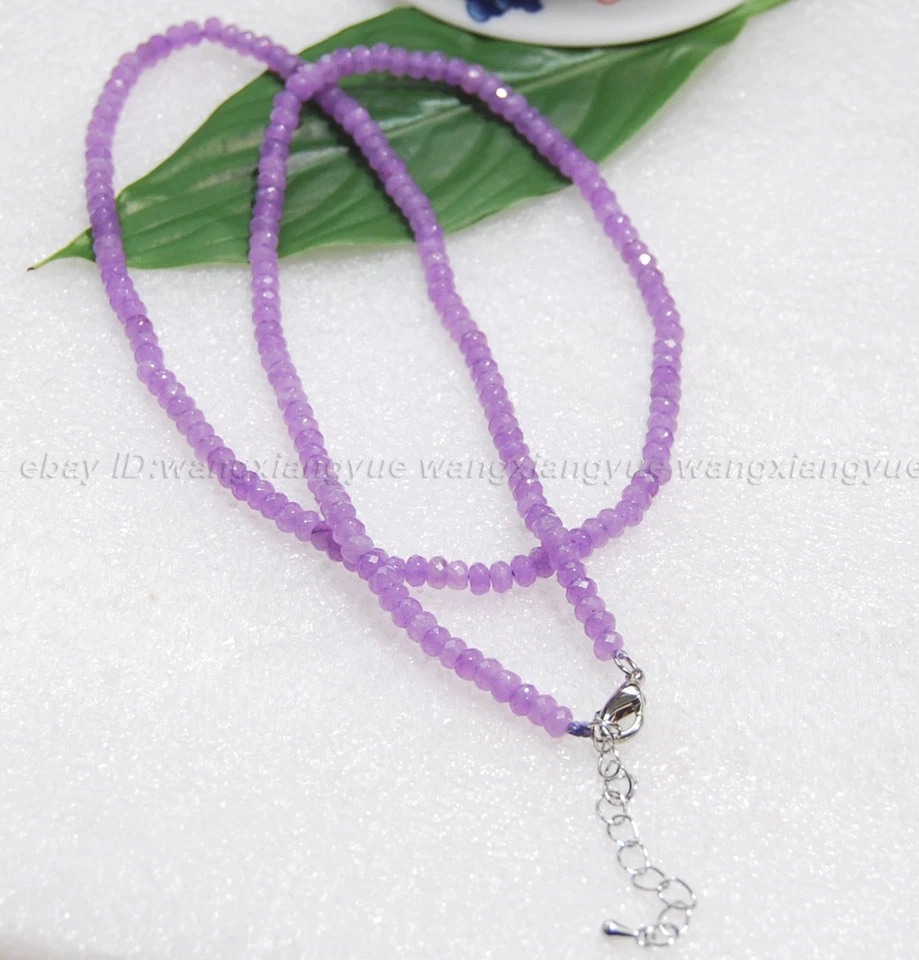 18 «24» 36 «48» натуральный 2 x 4 мм александрит граненый круглый драгоценные камни бисер ожерелье AAA - Изображение 4 из 4