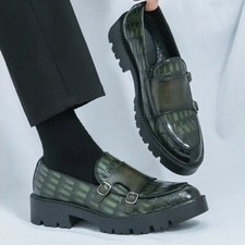 38-46 Mens Buckle Evening Party Formal Dress Business Casual Thicken Soled Shoes