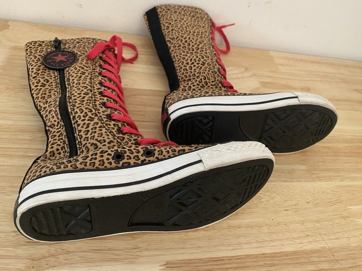 Rare Converse Knee High Tops Cheetah Print Youth/Kids US Sz 1 | eBay