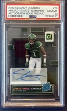 2022 Clearly Donruss Ahmad “Sauce” Gardner Autograph Holo Mosaic PSA 10 Pop 3