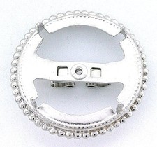 ONE SILVER COLOR 30MM ROUND CABOCHON CAB HALF DOLLAR BOLO TIE MOUNTING CF885