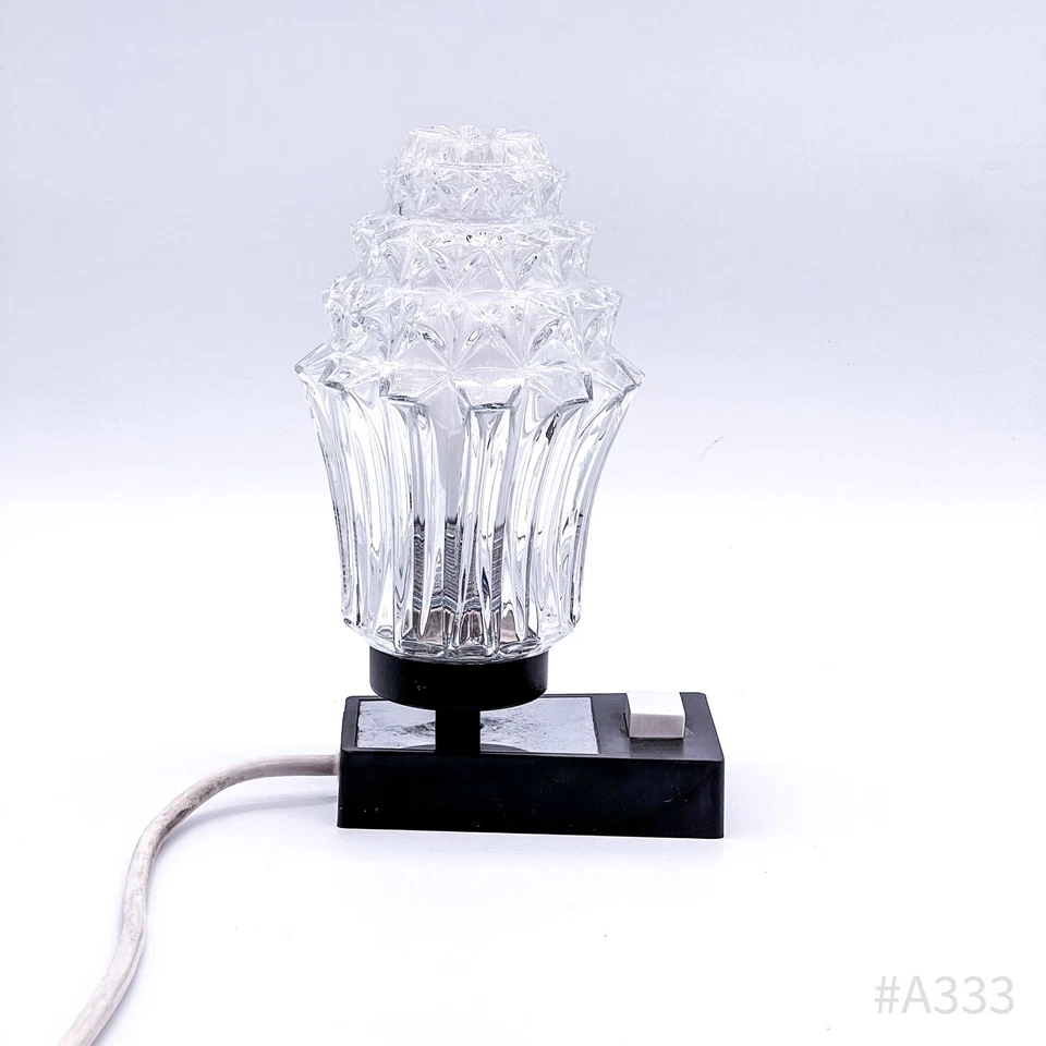 Vintage Besigheimer Leuchten Kristall Nachttischlampe Tischleuchte 60W | 20cm - Bild 3 von 4