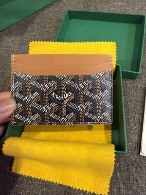 Goyard Saint-Sulpice Card Wallet - Black & Tan - Brand New