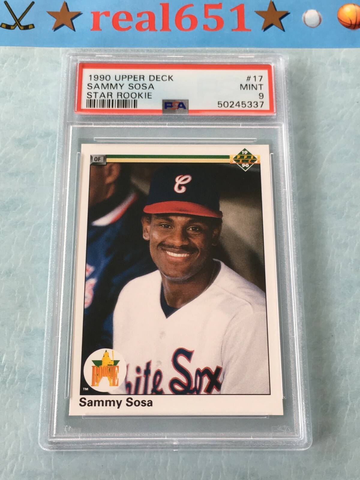1990 Upper Deck Star #17 SAMMY SOSA Rookie | PSA 9 Mint | Chicago White Sox  RC | eBay